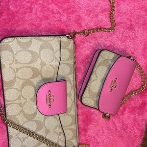 Coach Poppy Crossbody W Matching Wristlet!!